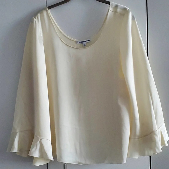 Elizabeth and James Size S cream blouse - Picture 1 of 4